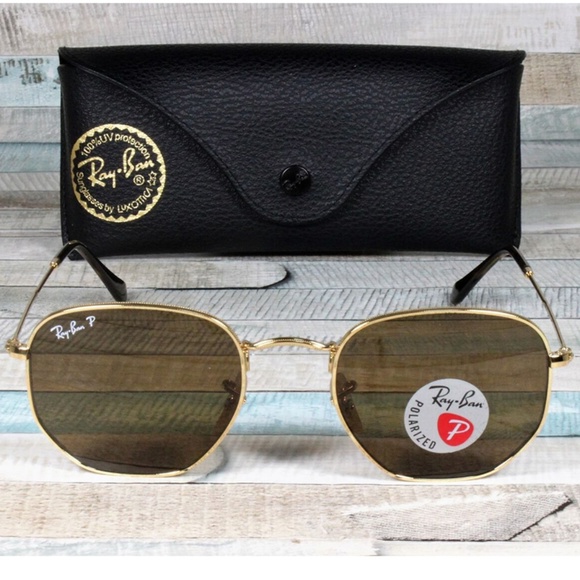 Ray-Ban Other - Ray-Ban Sunglasses Gold w/Crystal Brown Lens